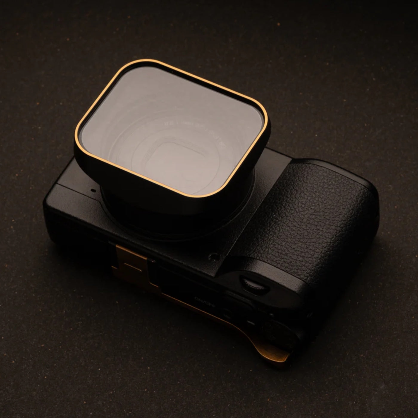 SquareHood Ricoh GR Glass Golden Rim for GR III & IIIx (Haze or Clear)