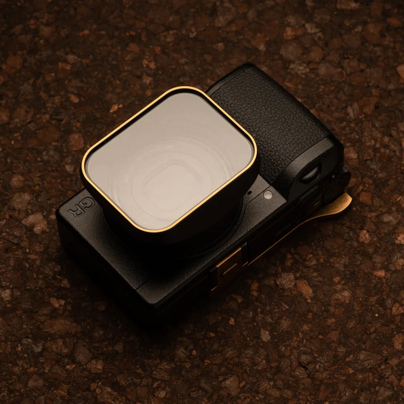 SquareHood Ricoh GR Glass Golden Rim for GR III & IIIx (Haze or Clear)
