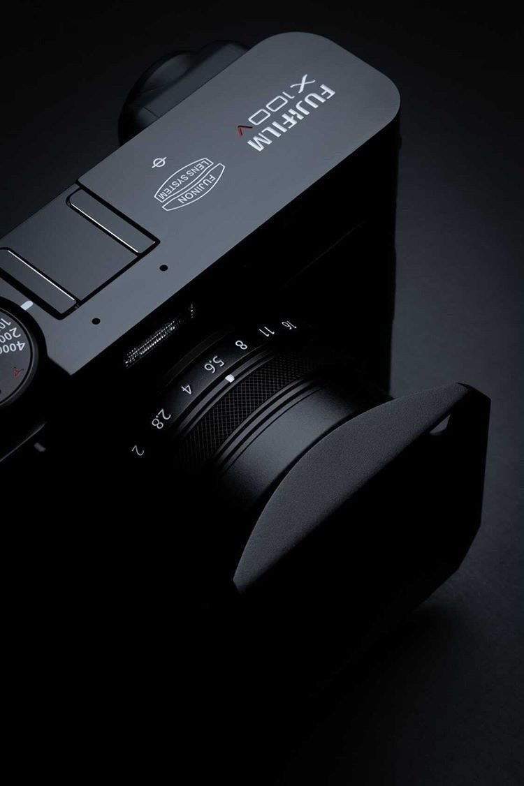 SquareHood Model V for Fuji X100 Cameras - Black - The Usual
