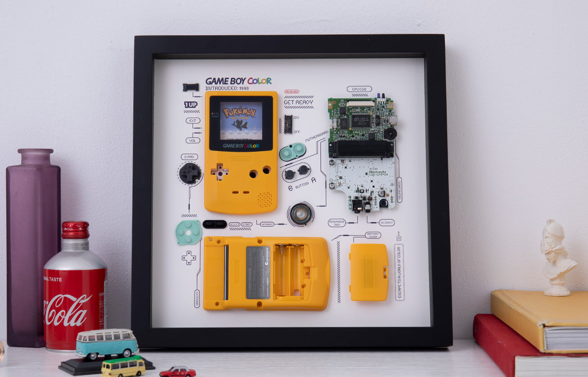 GameBoy Colour artwork teardown, lifestyle photo