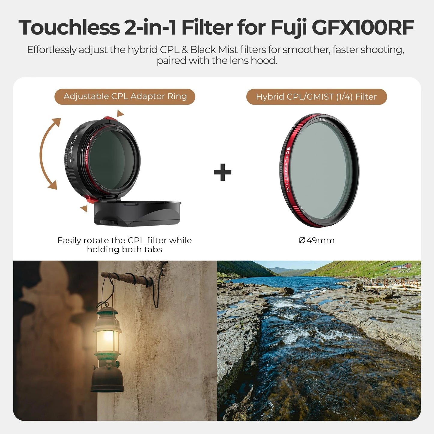 Freewell - Fuji GFX100RF Real Lens Hood + Filter