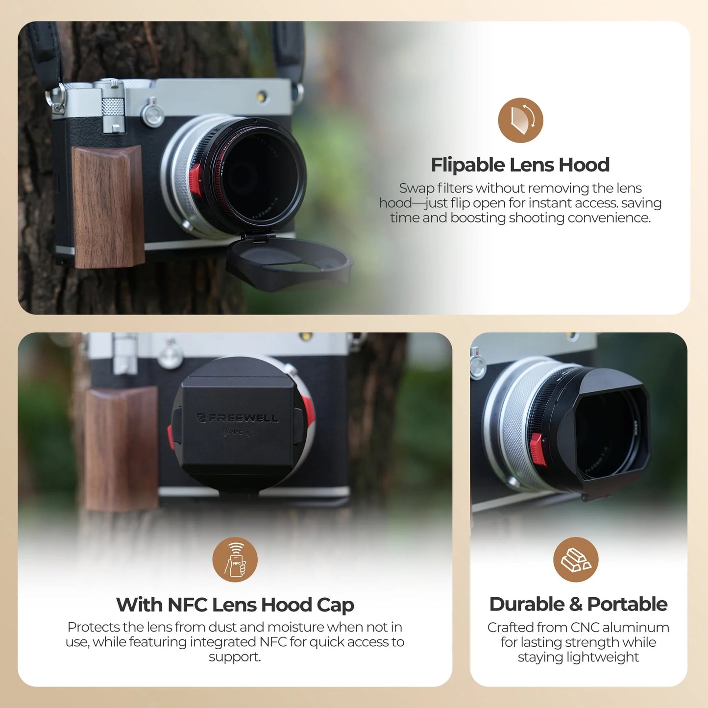 Freewell - Fuji GFX100RF Real Lens Hood + Filter